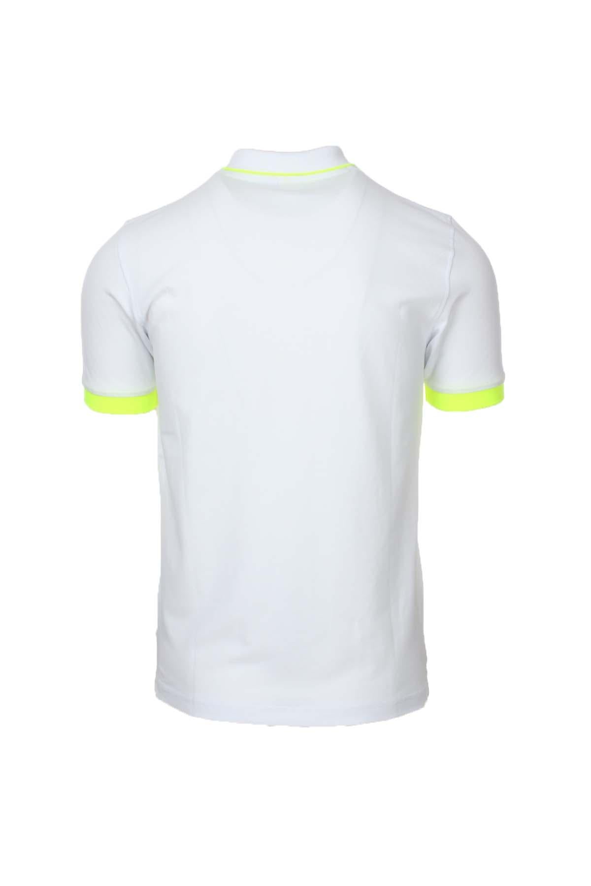 Polo mezza manica uomo profili fluo<BR/> 