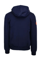 felpa cardigan zip con cappuccio dettagli fluo 