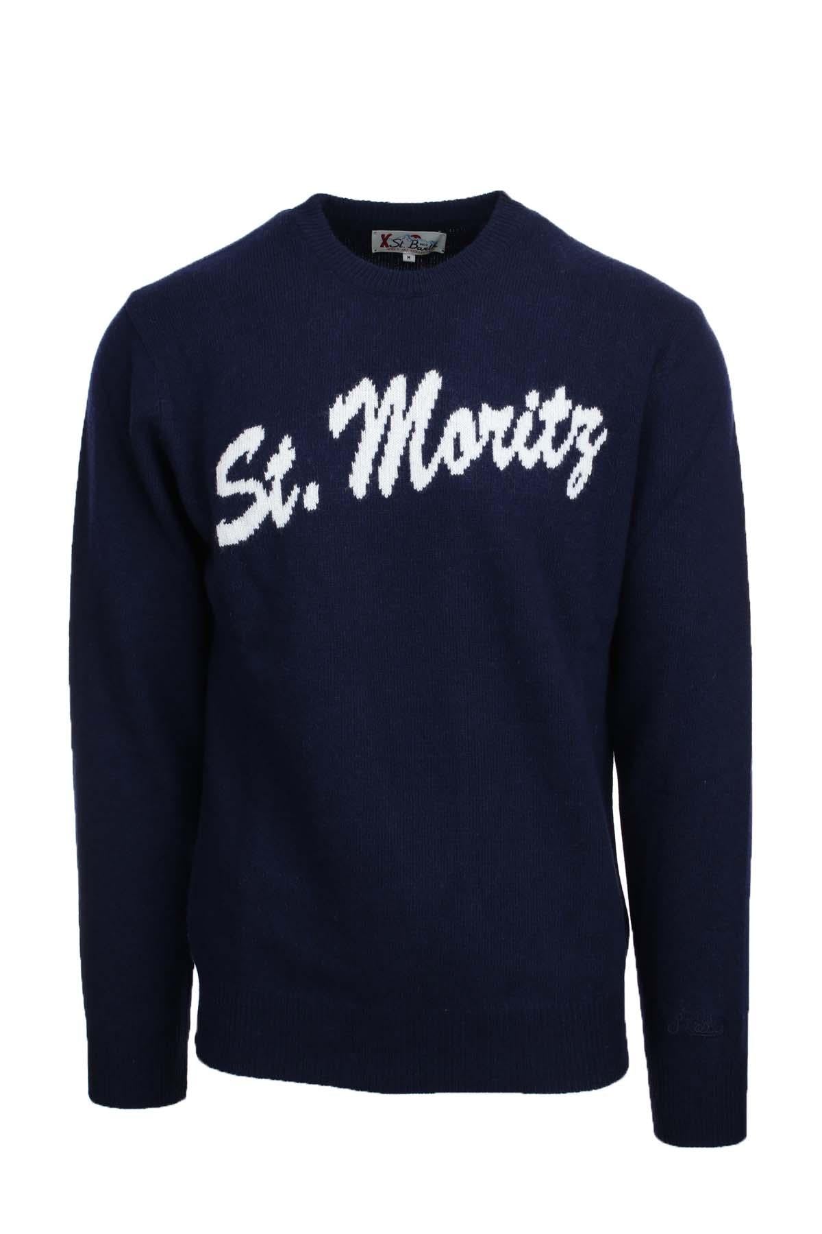 Maglia girocollo in lana cachemire St. Moritz 