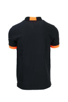 Polo mezza manica con dettagli e logo fluo 