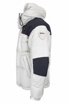 Piumino oversize bicolore 