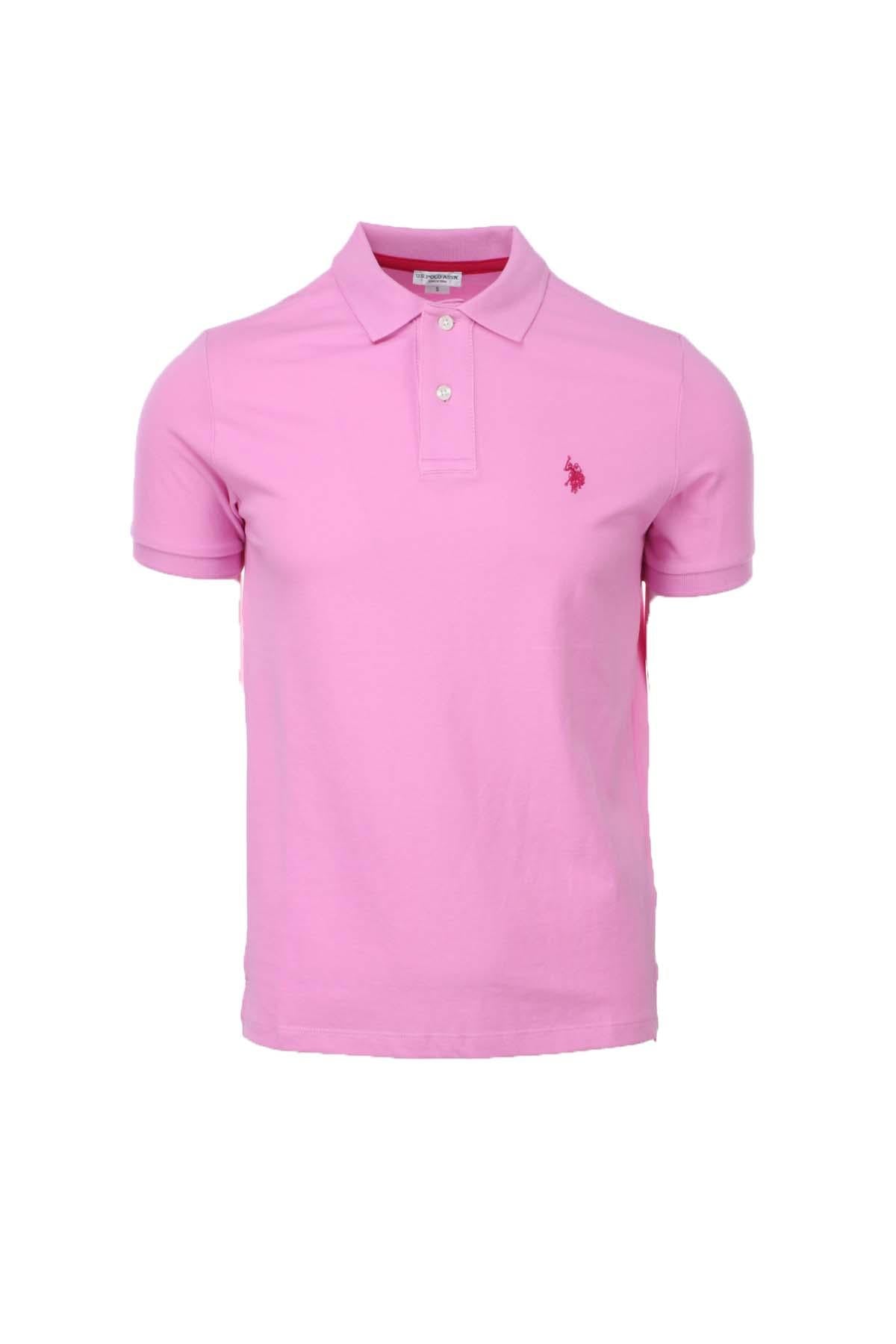 Polo mezza manica tinta unita con logo 