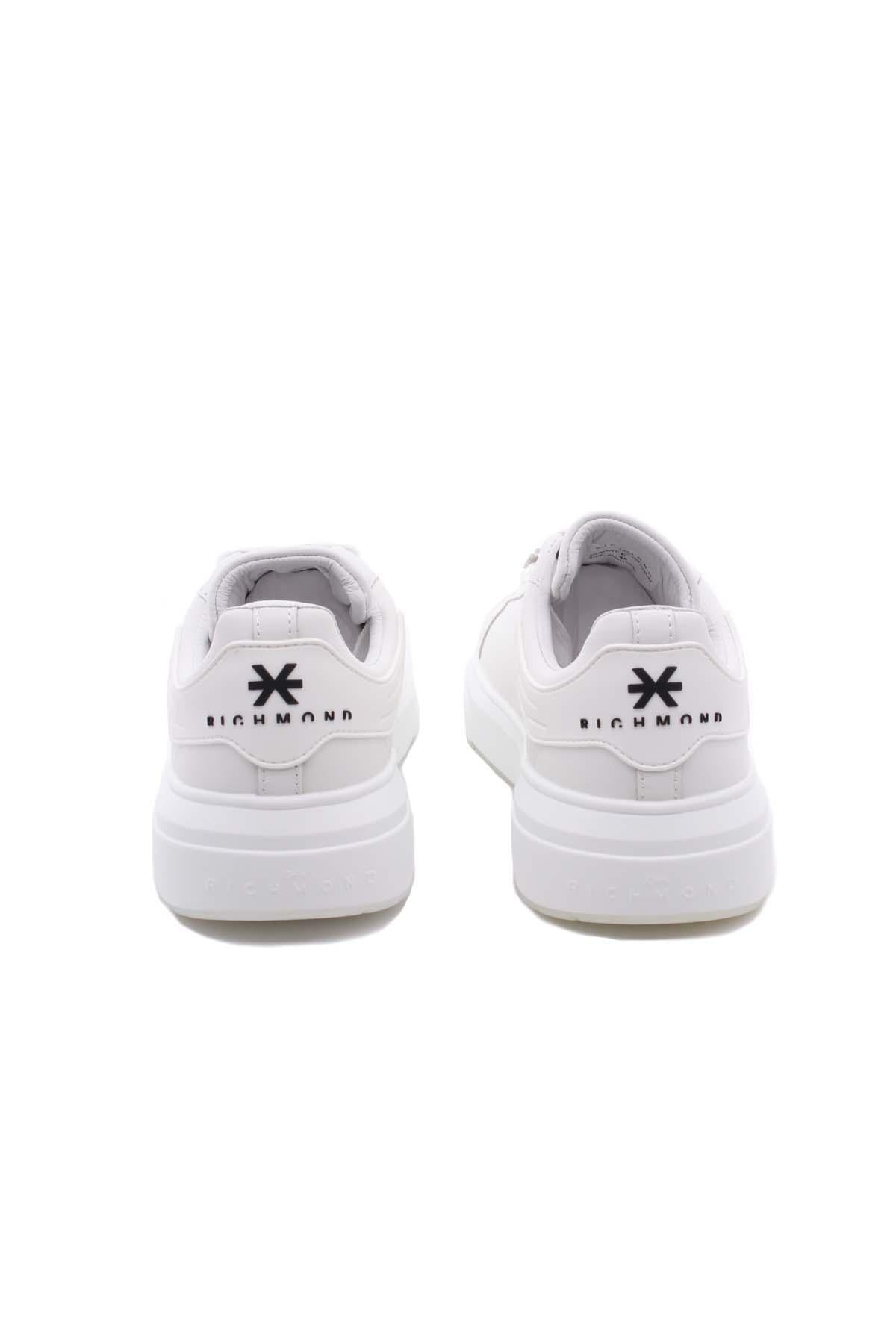 Sneaker in pelle liscia all white con logo 
