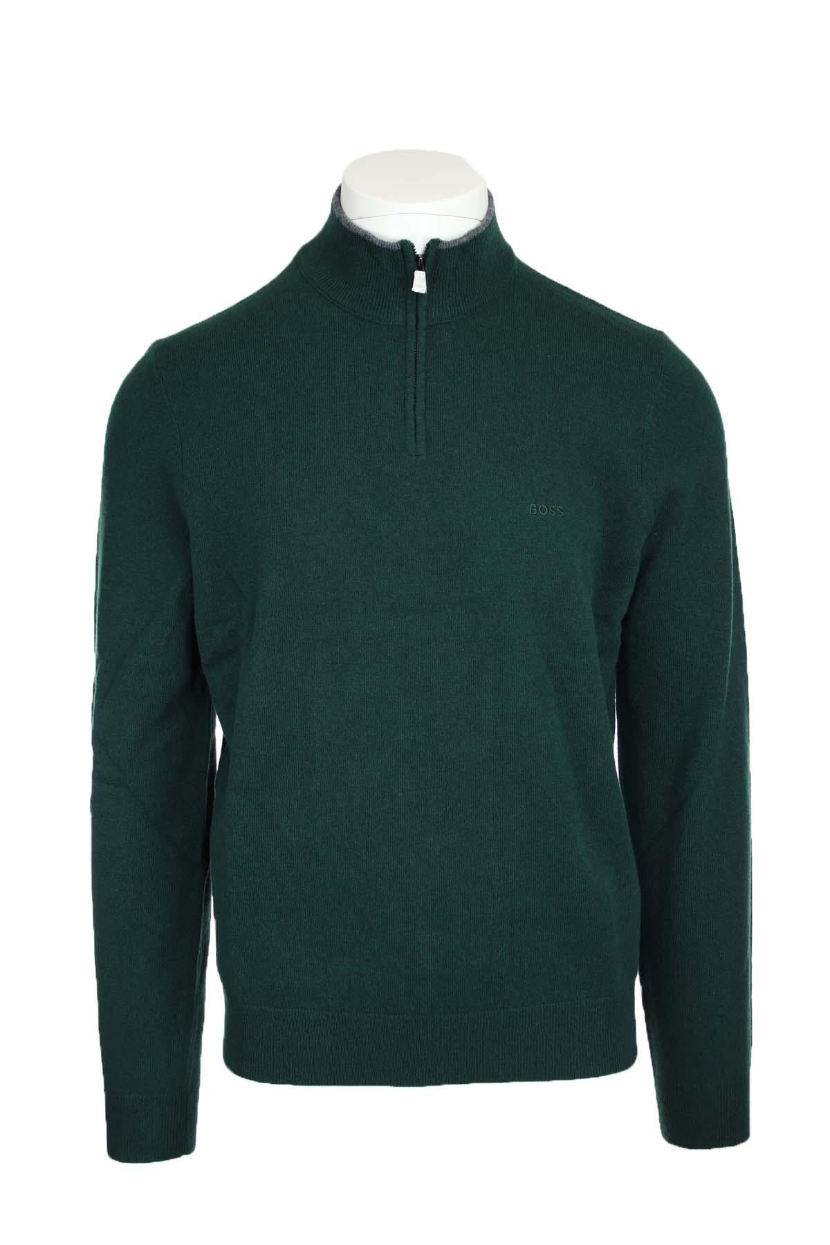 Maglia pullover lupo zip in lana. 