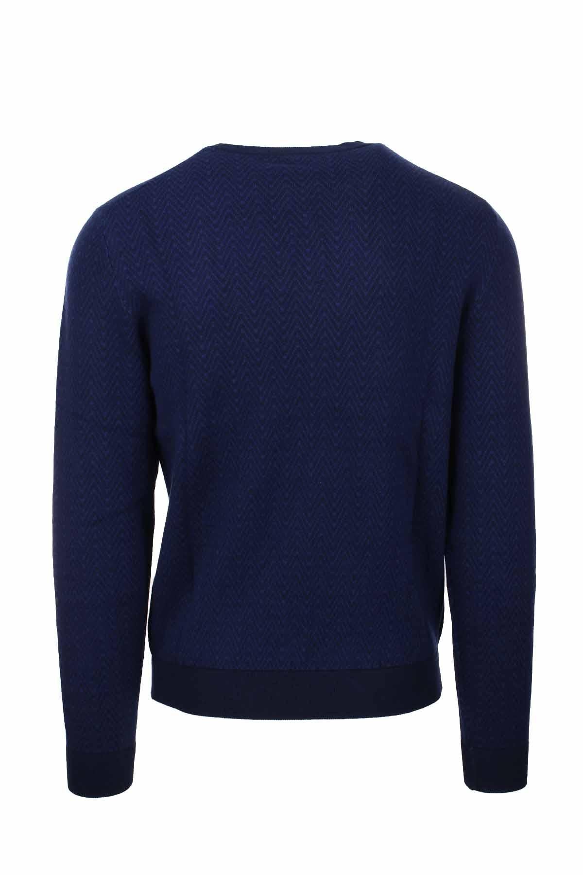 Pullover girocollo fantasia 