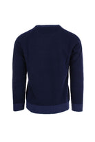 Maglia girocollo in lana bicolore 