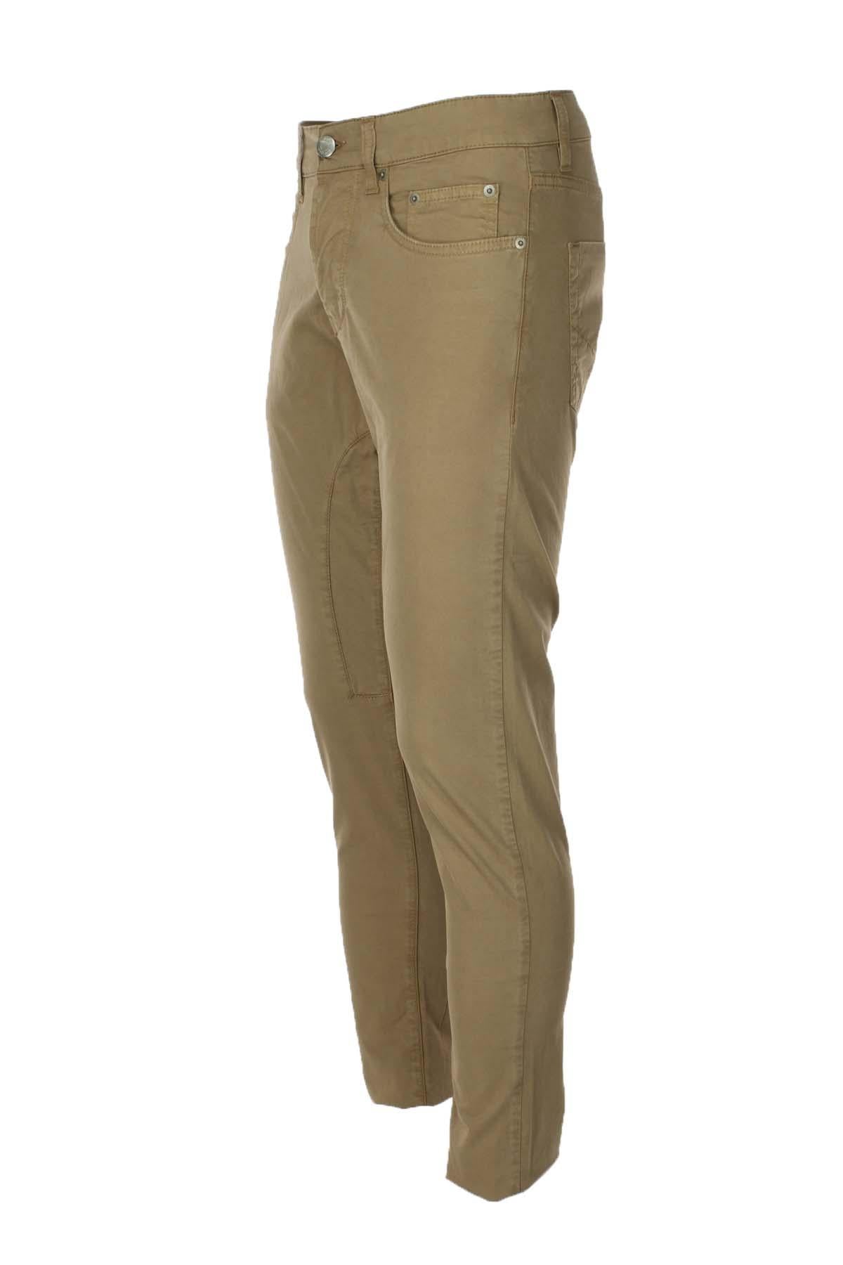 Pantalone 5 tasche in raso di cotone 