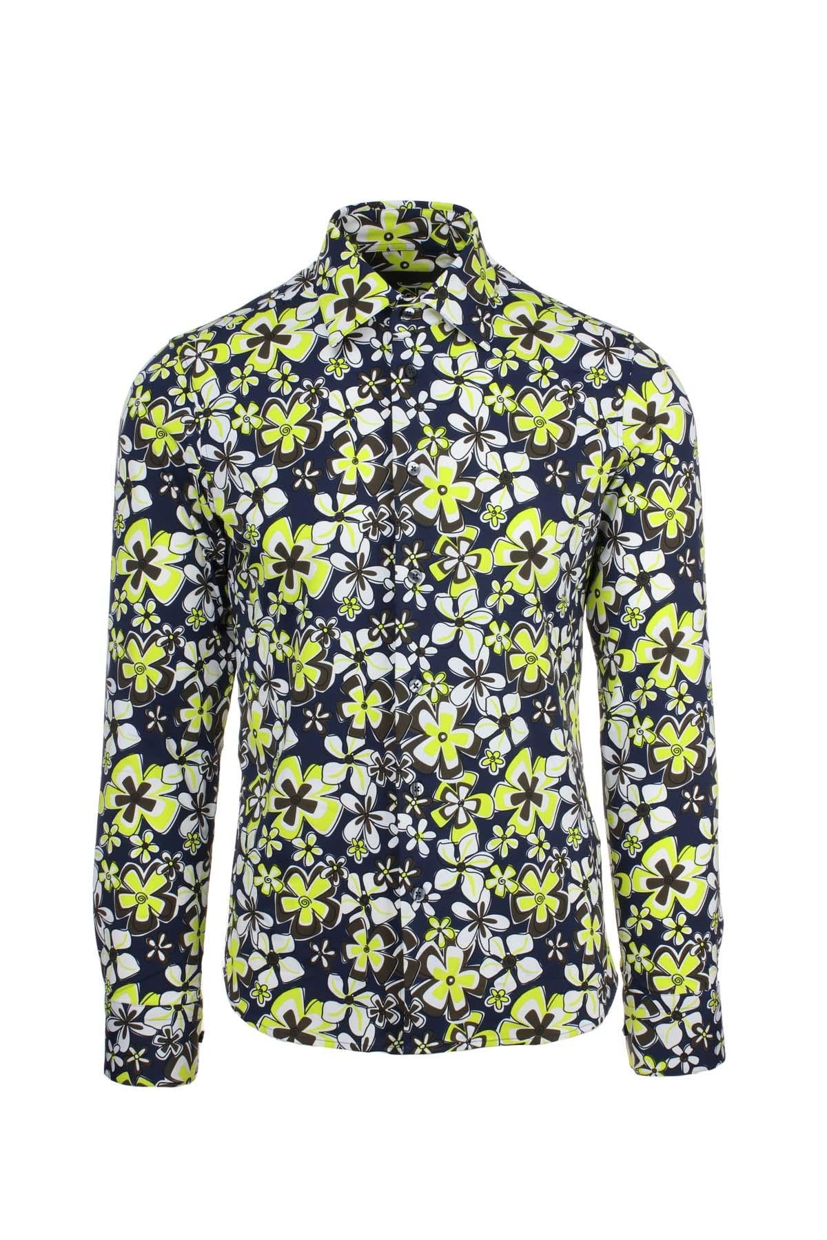 Camicia in tessuto tecnico fantasia 
