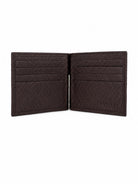 Portafoglio in pelle con clip ferma-banconote 