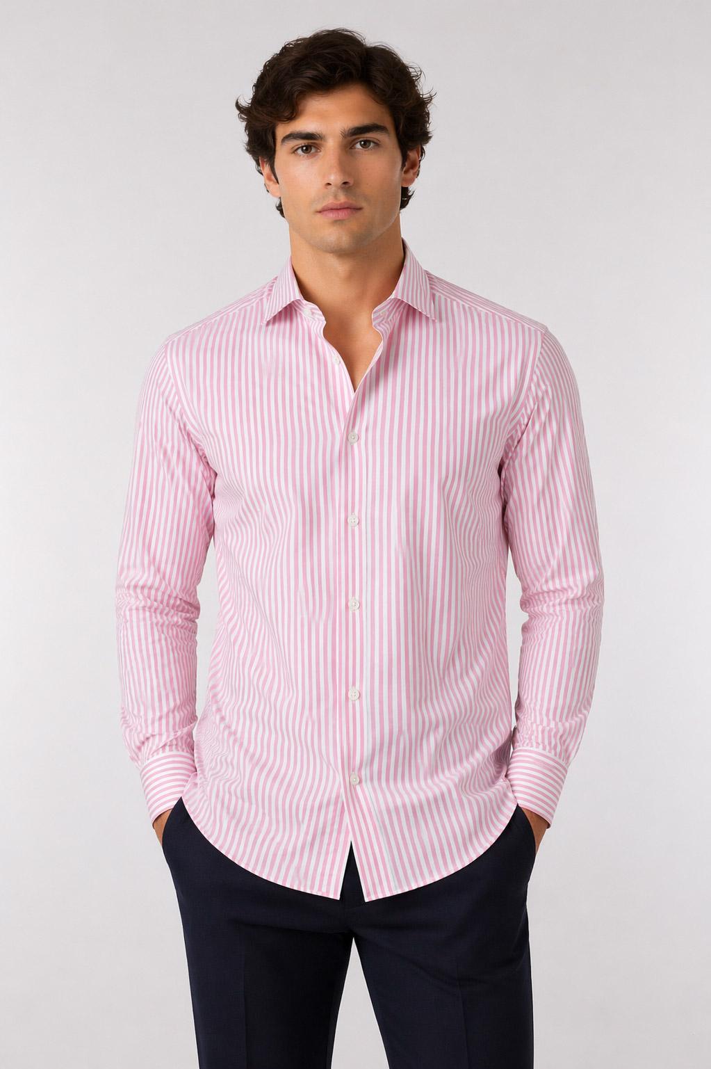 Camicia Uomo a Righe in Tessuto Active 