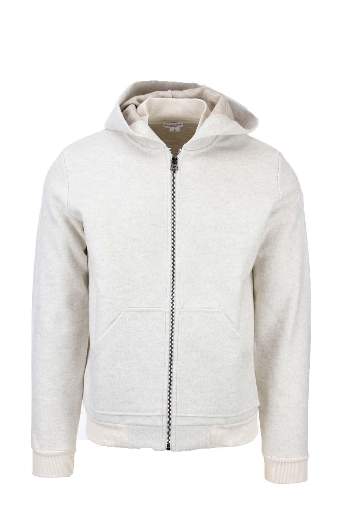 Felpa cardigan zip con cappuccio 