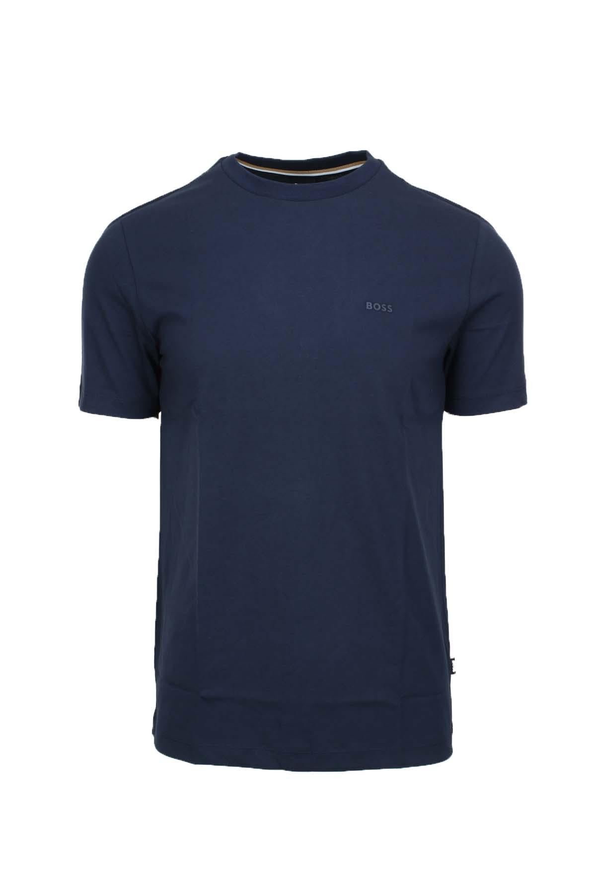 T-shirt mezza manica in cotone con logo Boss 