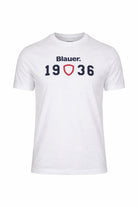 Tshirt Uomo in Cotone con Stampa Blauer 1936 CHAMBERLAN 