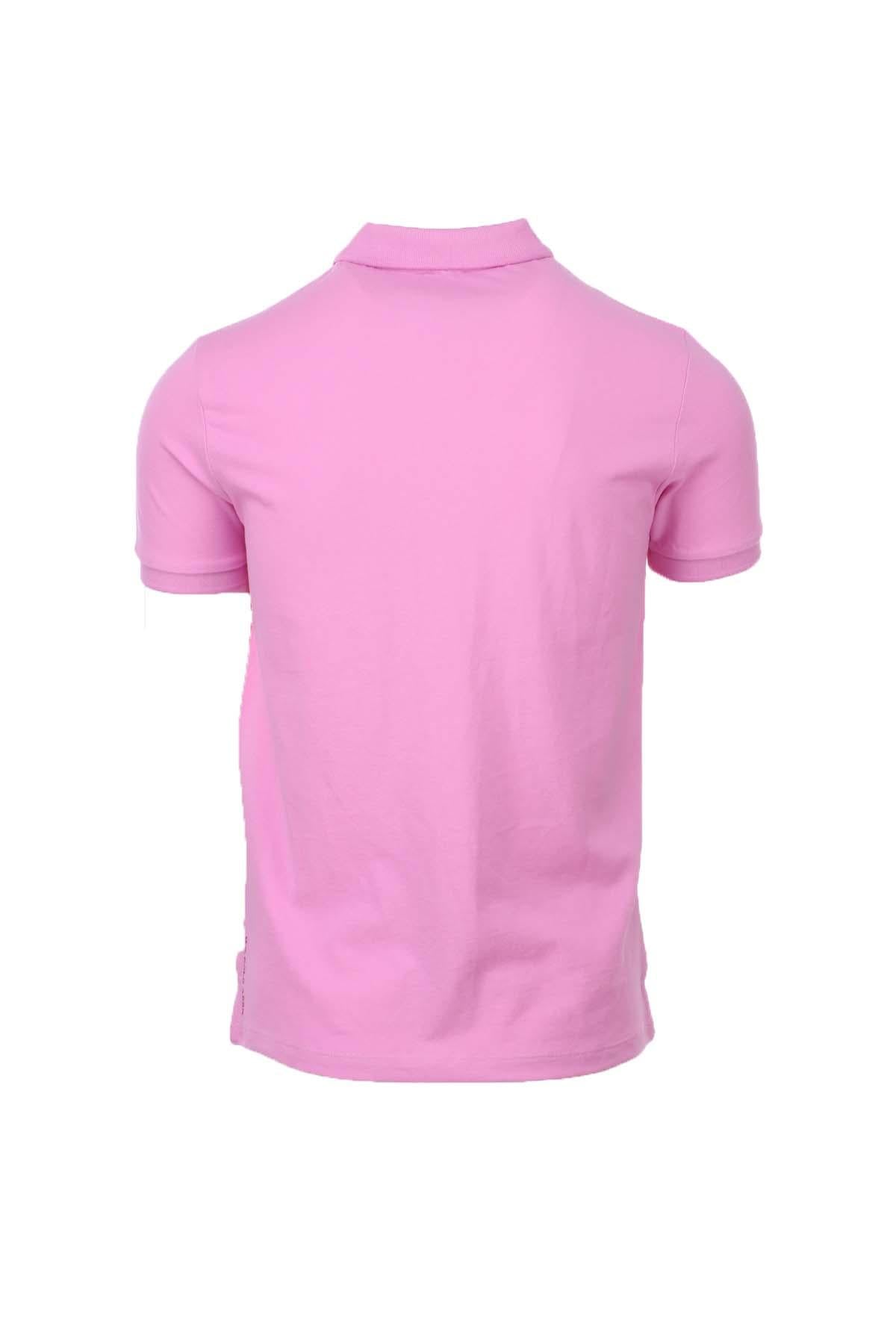 Polo mezza manica tinta unita con logo 