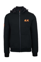 felpa cardigan zip con cappuccio 