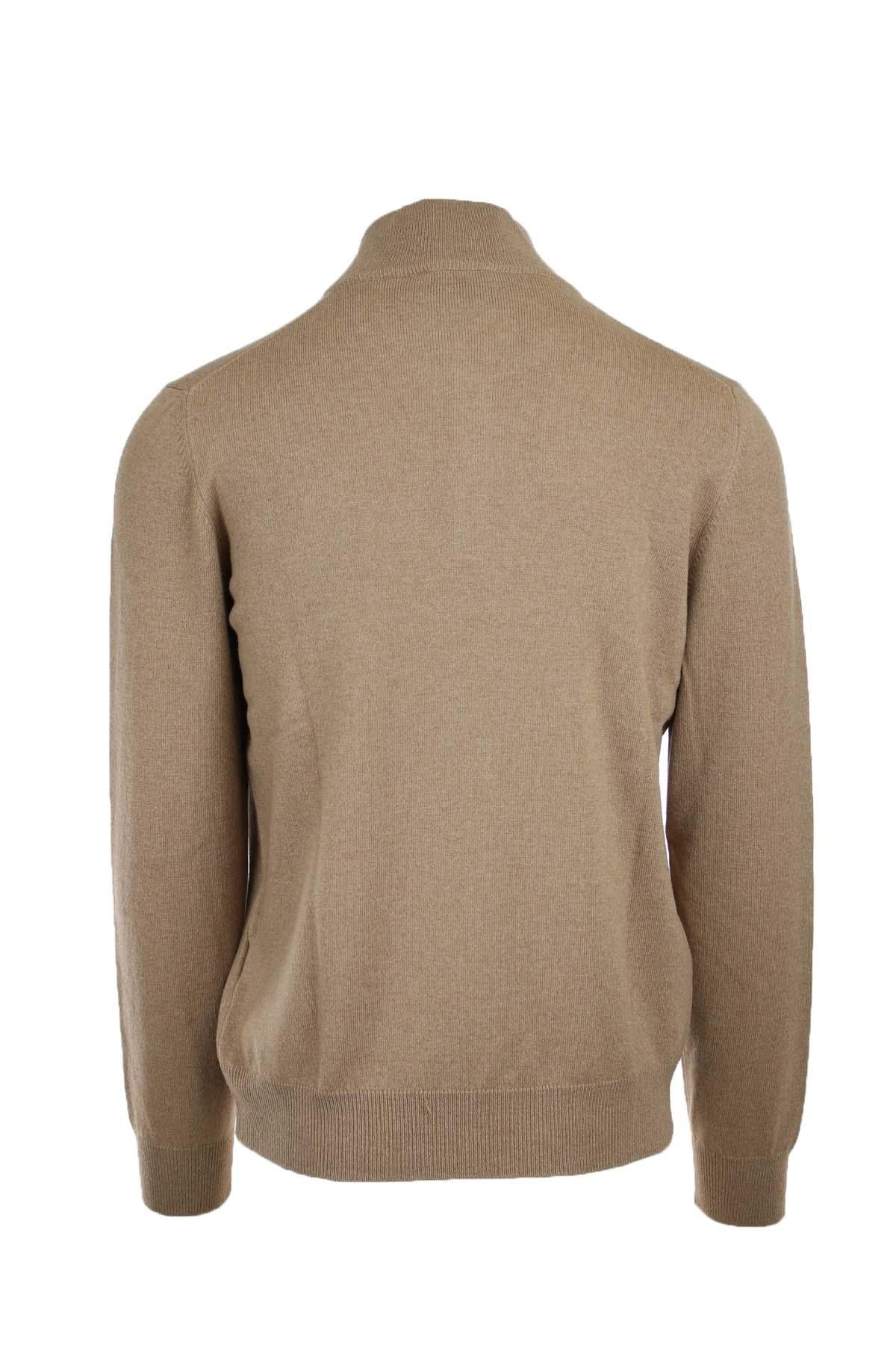 Maglia lupo con bottoni in lana e cachemire 