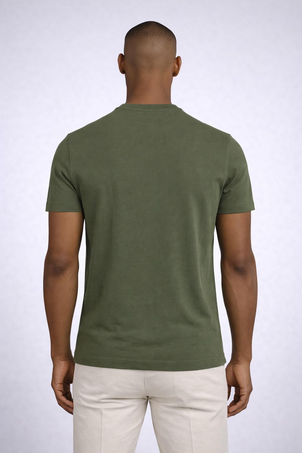 T-shirt uomo in cotone piquet con logo 
