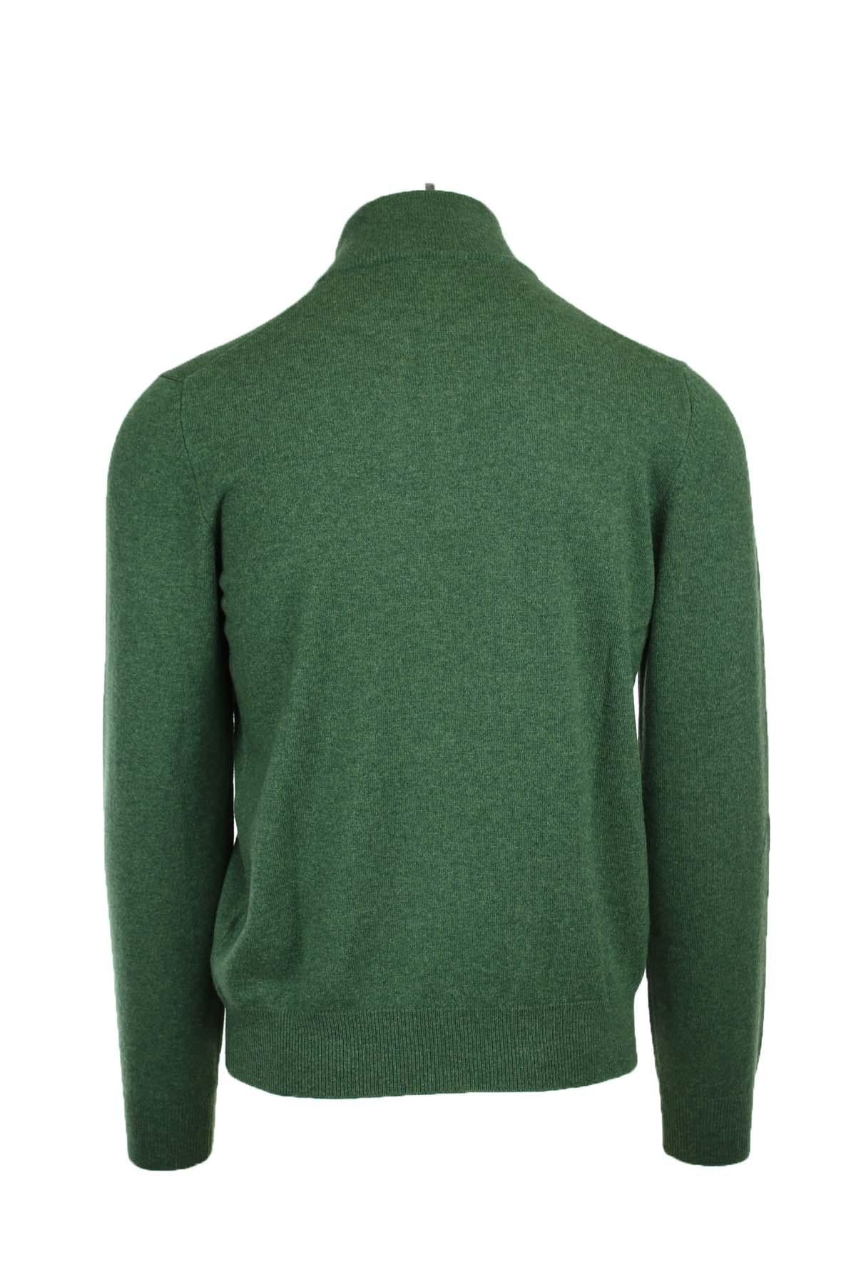 Maglia lupo con bottoni in lana e cachemire 