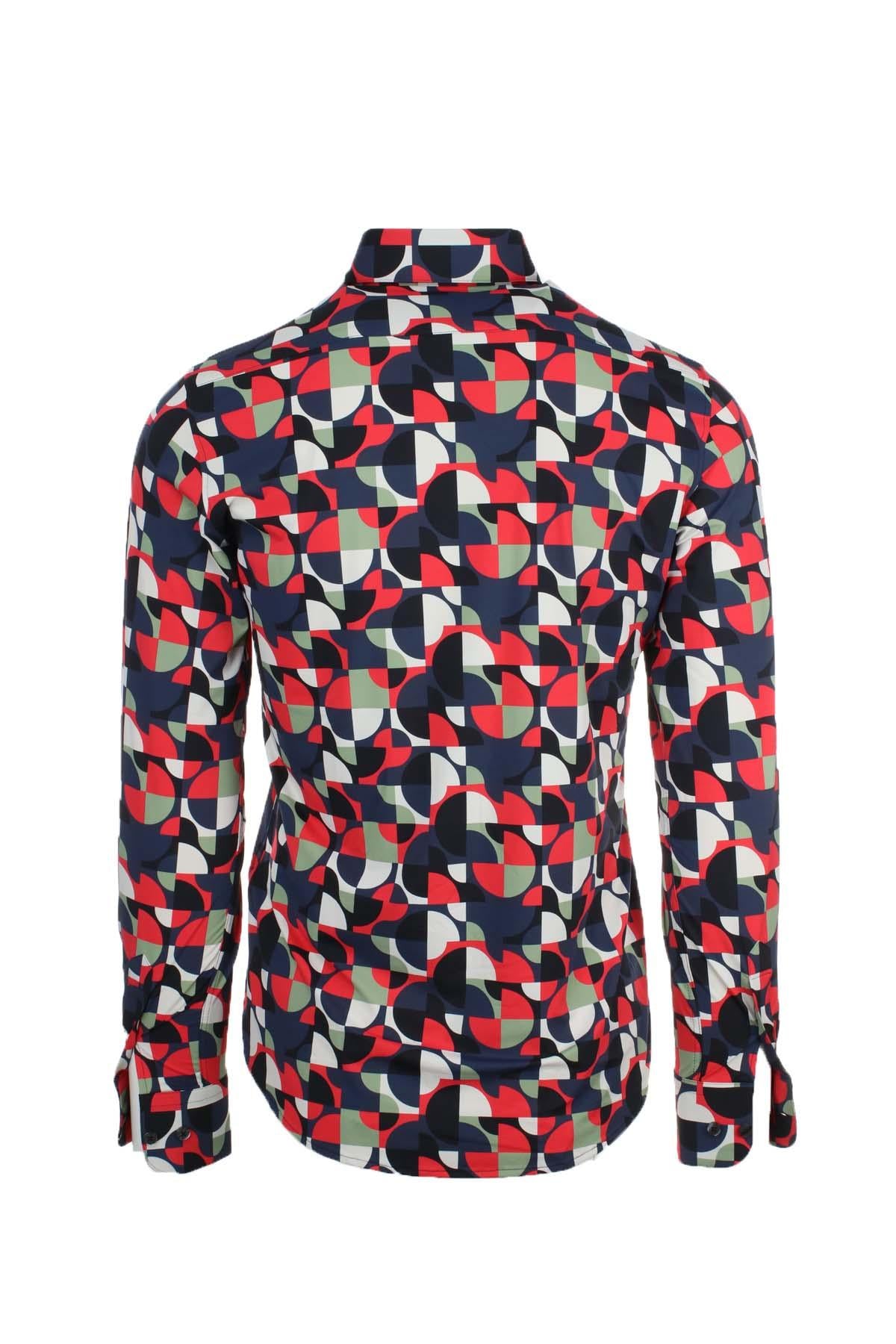 Camicia in tessuto tecnico fantasia 