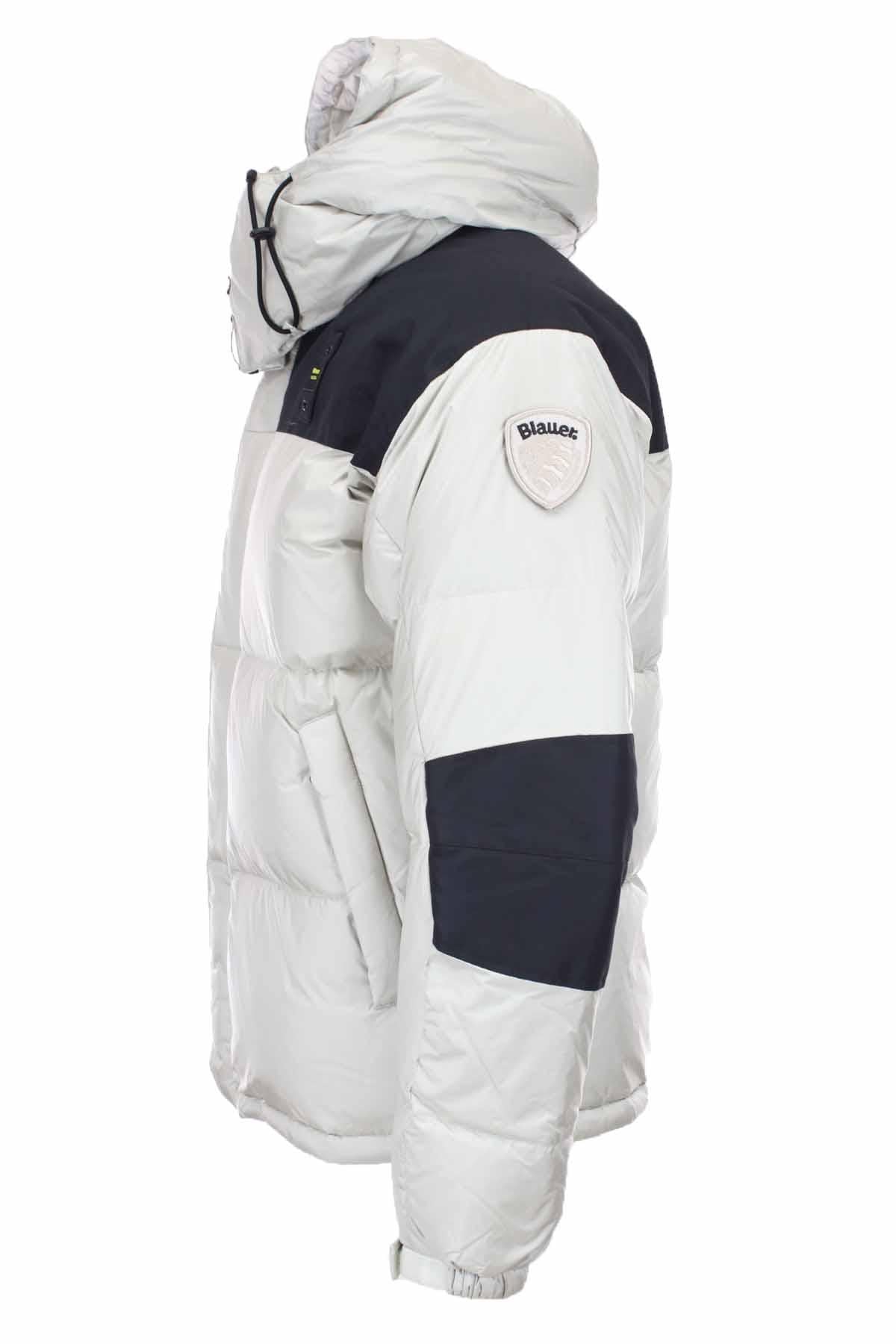 Piumino oversize bicolore 