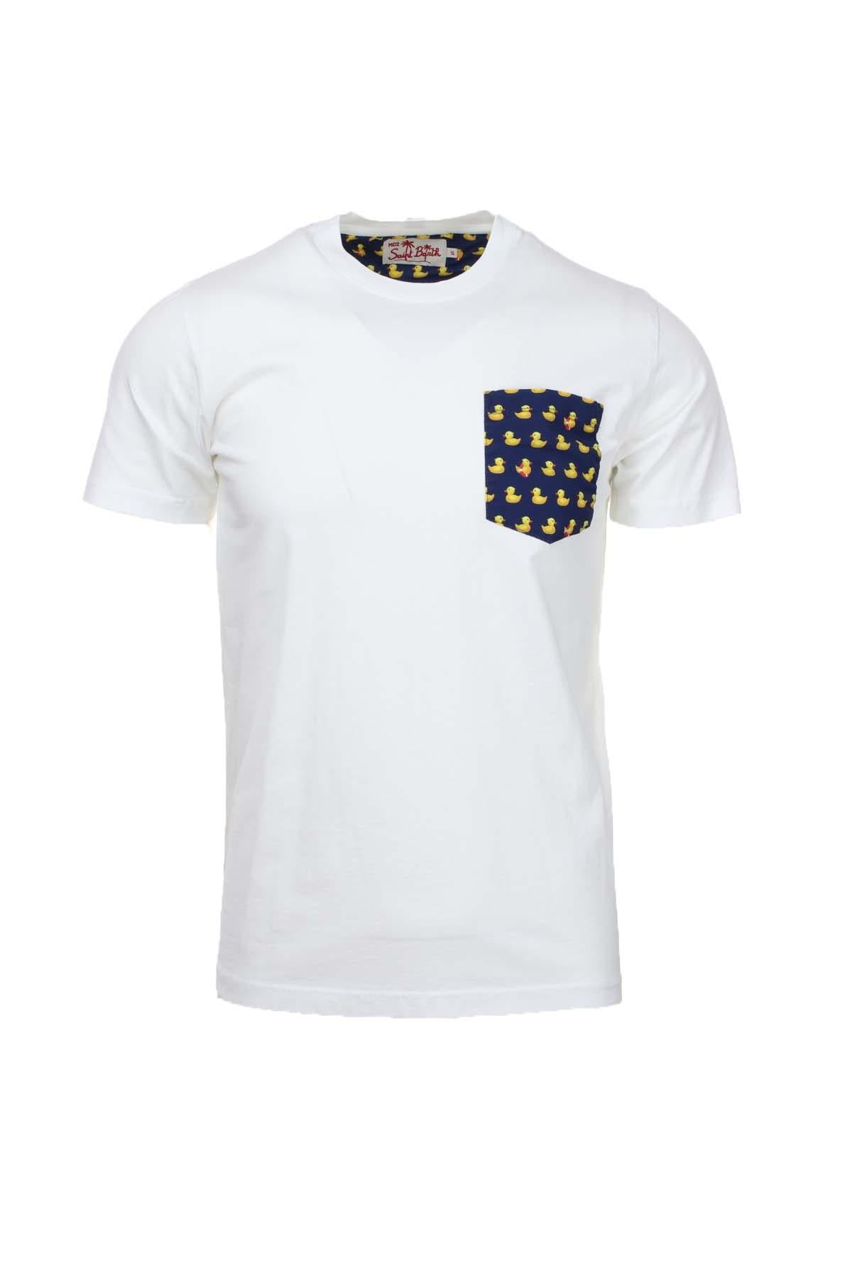 T-shirt mezza manica con taschino papere 