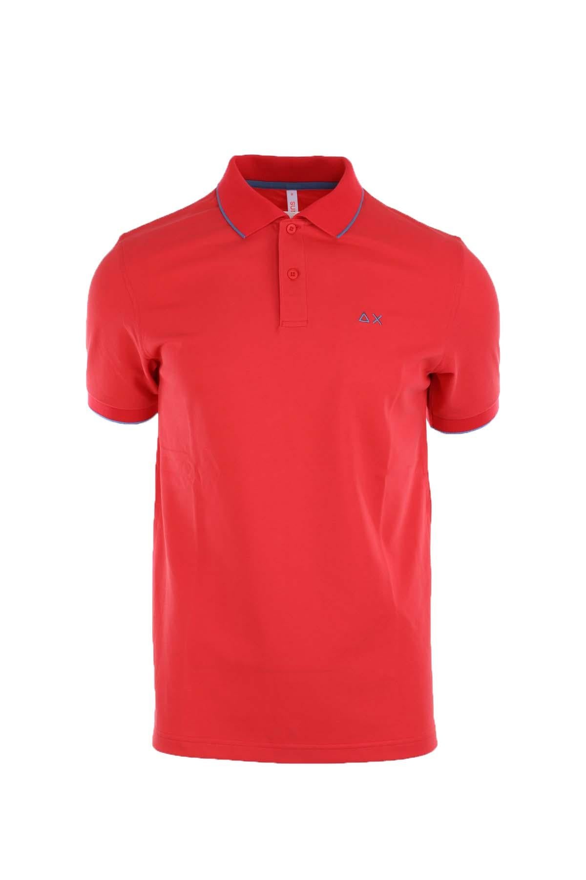 Polo mezza manica con profili in contrasto 