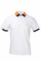 Polo mezza manica piquet cotone profili fluo 