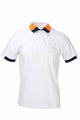Polo mezza manica piquet cotone profili fluo