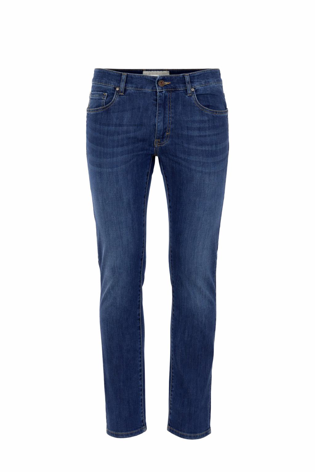 Jeans Uomo 5 Tasche Denim Stretch Slim 