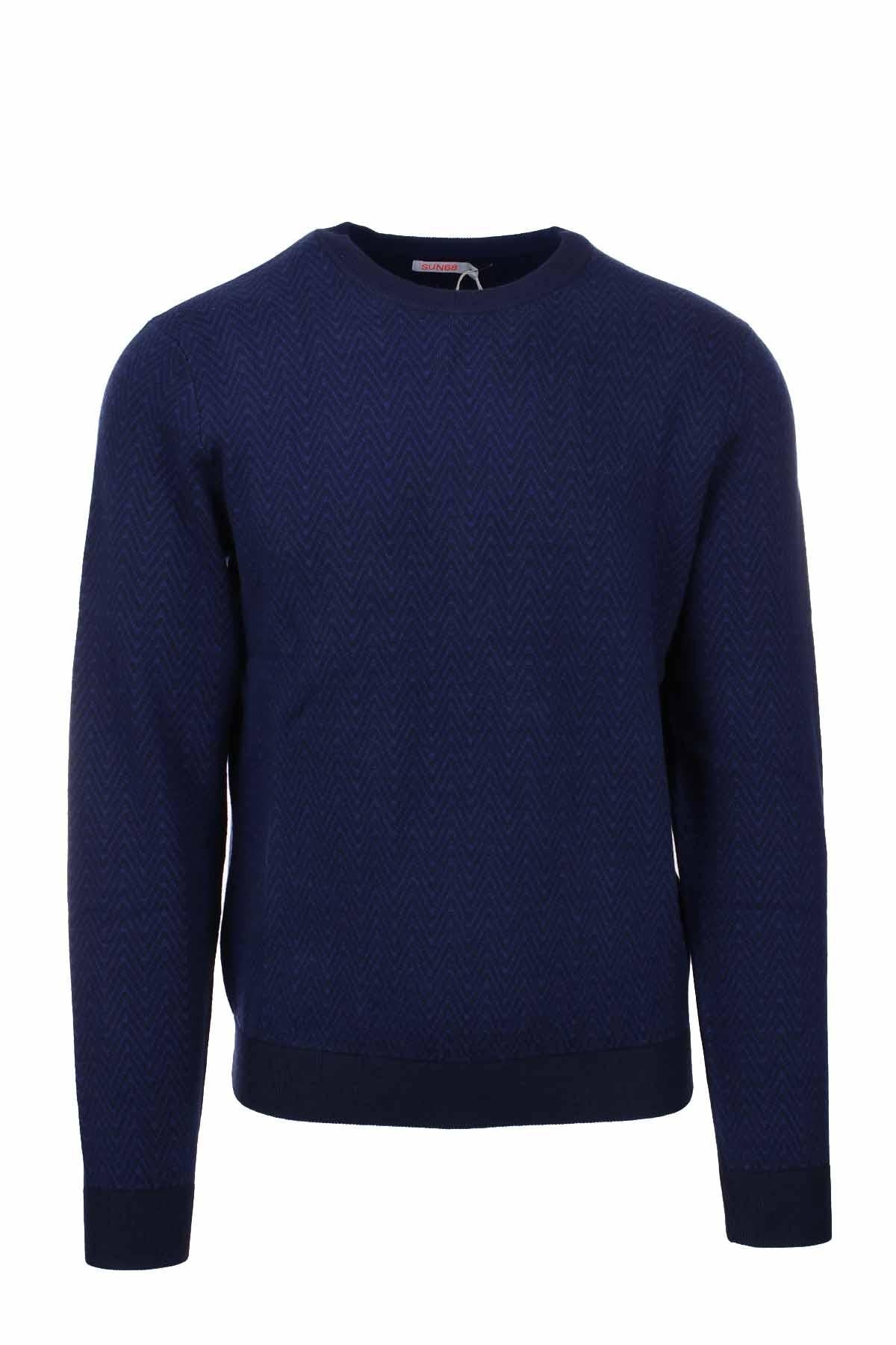 Pullover girocollo fantasia 