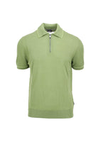 Polo zip mezza manica in filo 