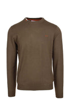 Maglia girocollo in lana e cotone 