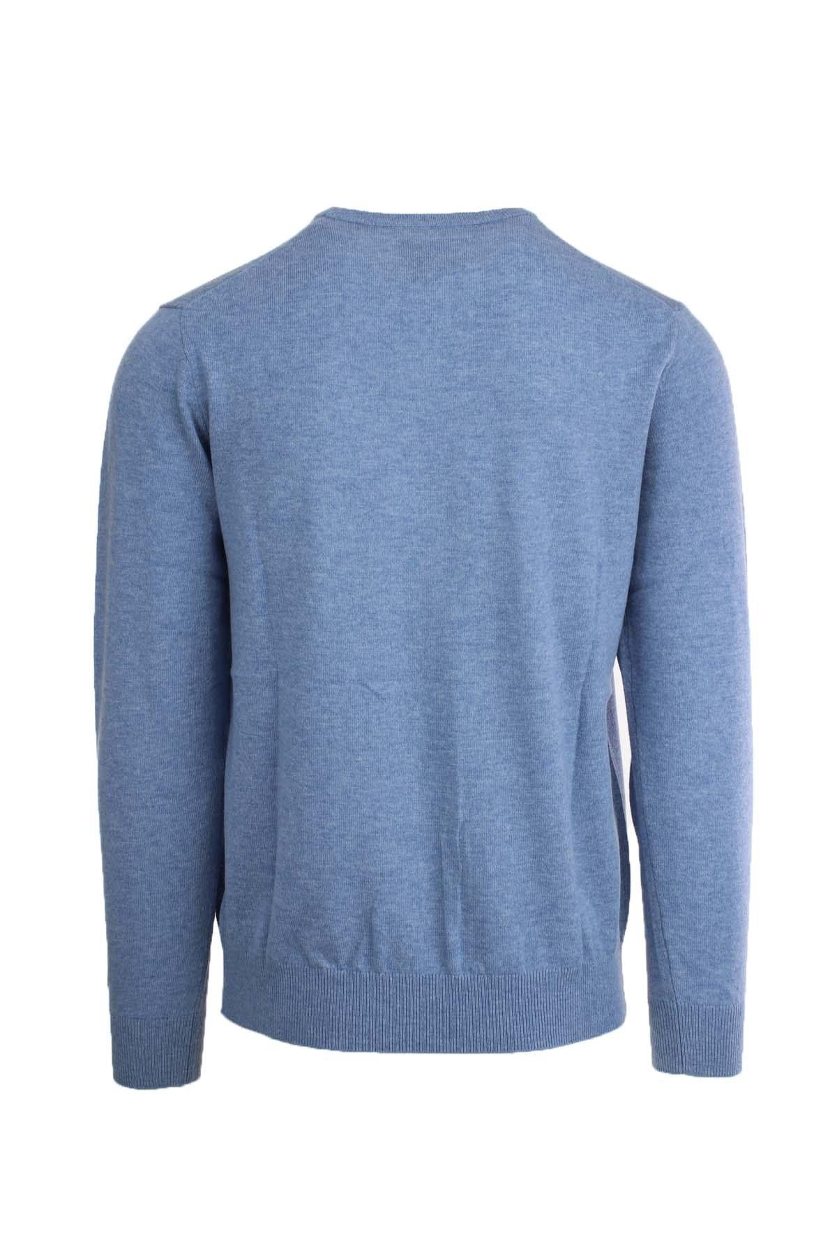 Maglia girocollo uomo in lana unito 