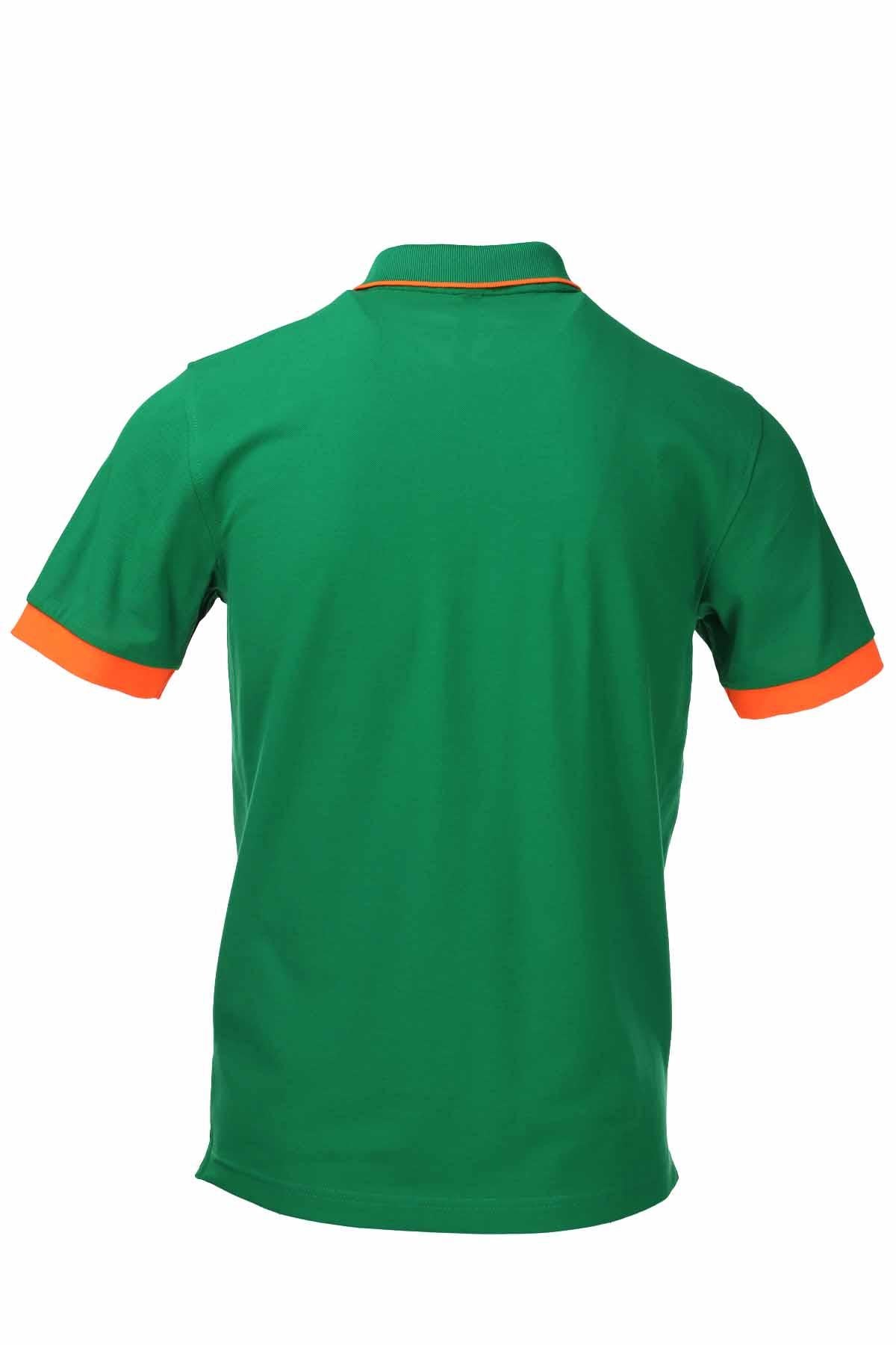Polo mezza manica bordo profilo fluo 