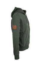 felpa cardigan zip con cappuccio 