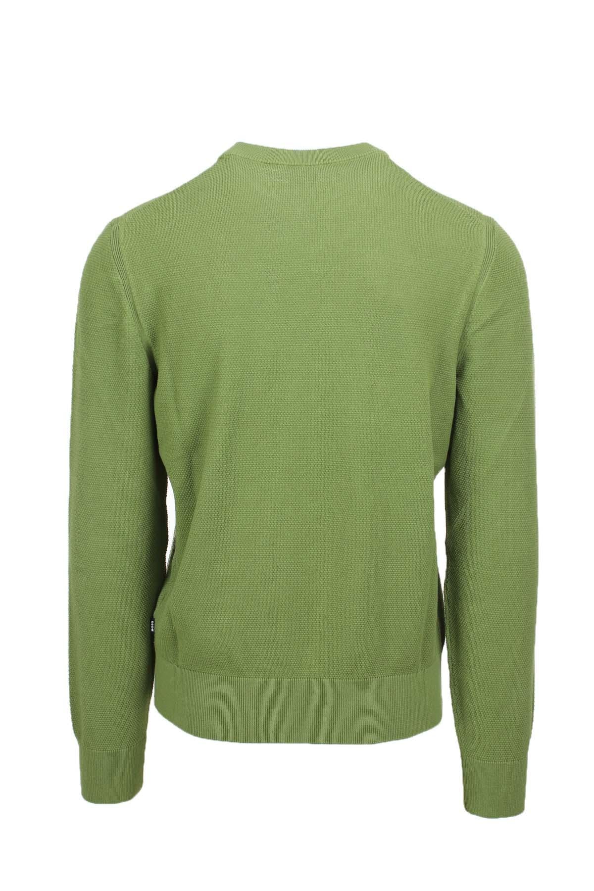 Maglione in cotone lavorato grana riso 