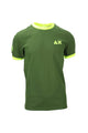 T-shirt mezza manica in cotone piquet dettagli fluo