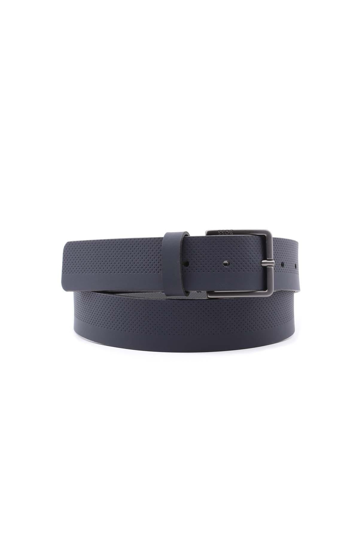 Cintura in pelle micropuntinata 