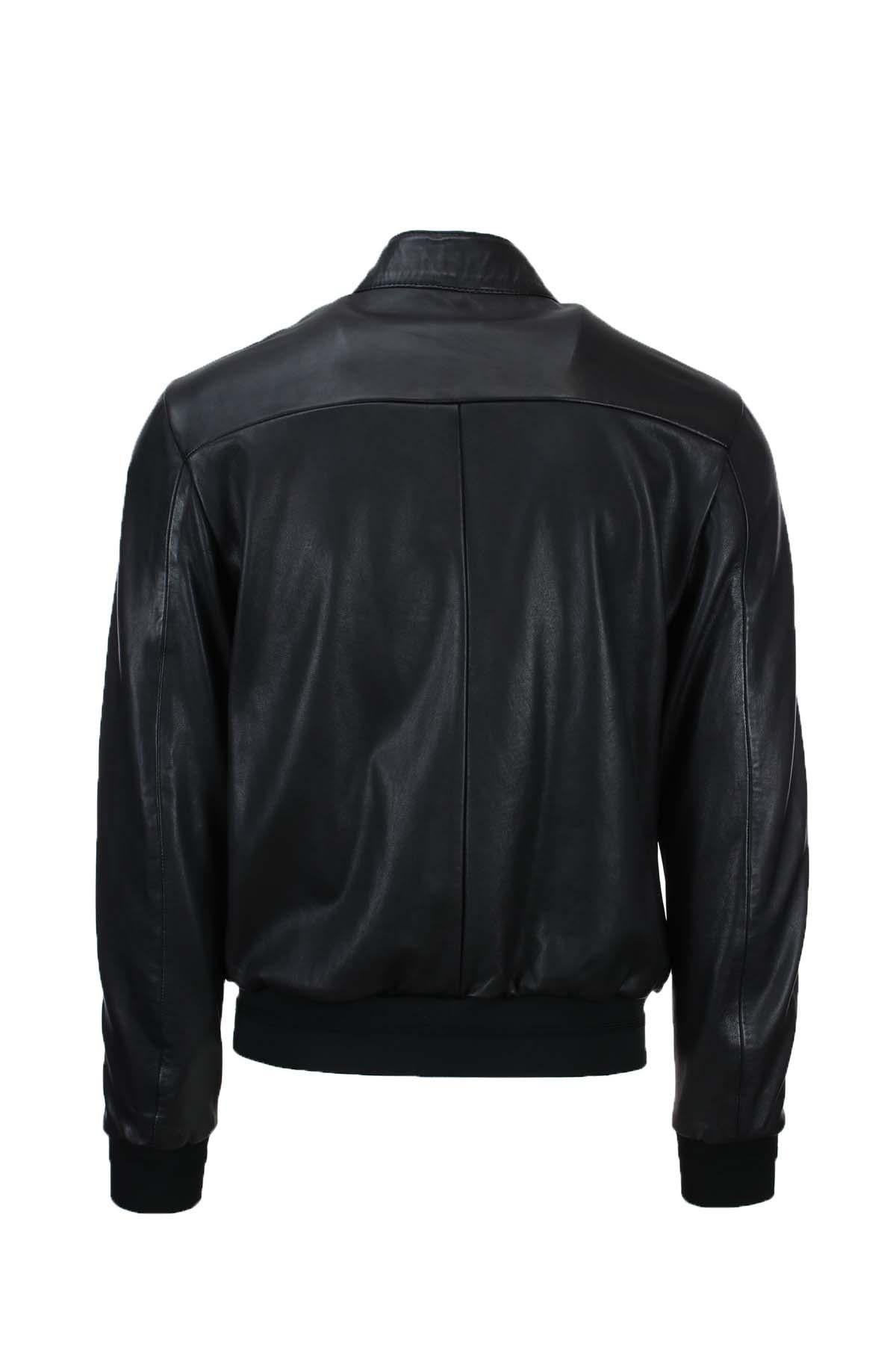 Giubbotto bomber in pelle 