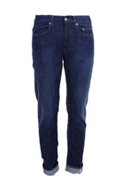 Jeans denim 5 tasche con toppe 