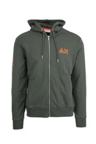 felpa cardigan zip con cappuccio 