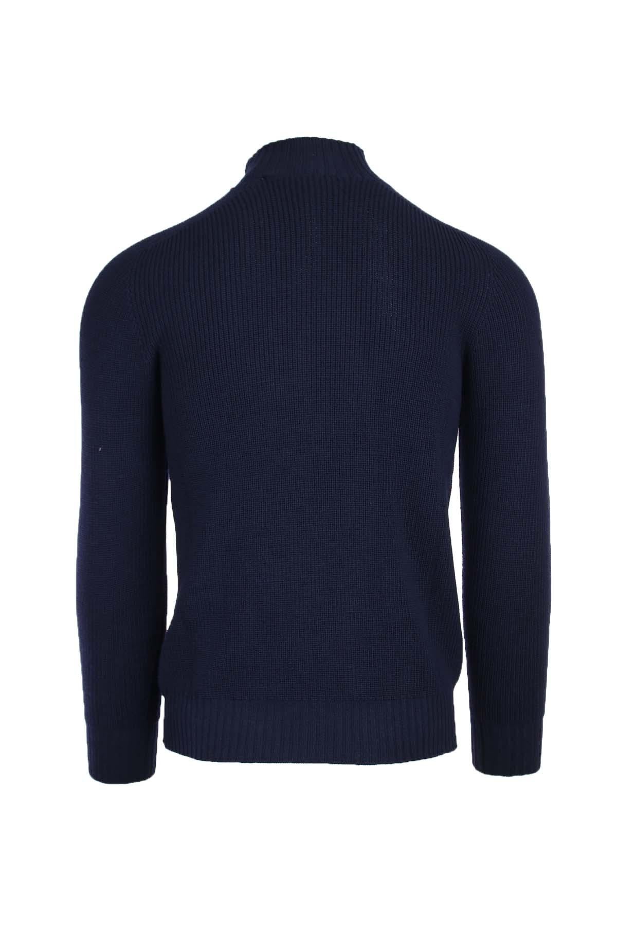 Maglia lupo in lana a coste inglese 