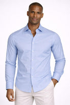 Camicia Uomo Tinta Unita in Cotone Stretch 