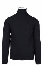 Pullover dolcevita con intarsi 