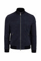 Giubbotto Uomo Sands  in Suede Collo Alto Zip Argento
