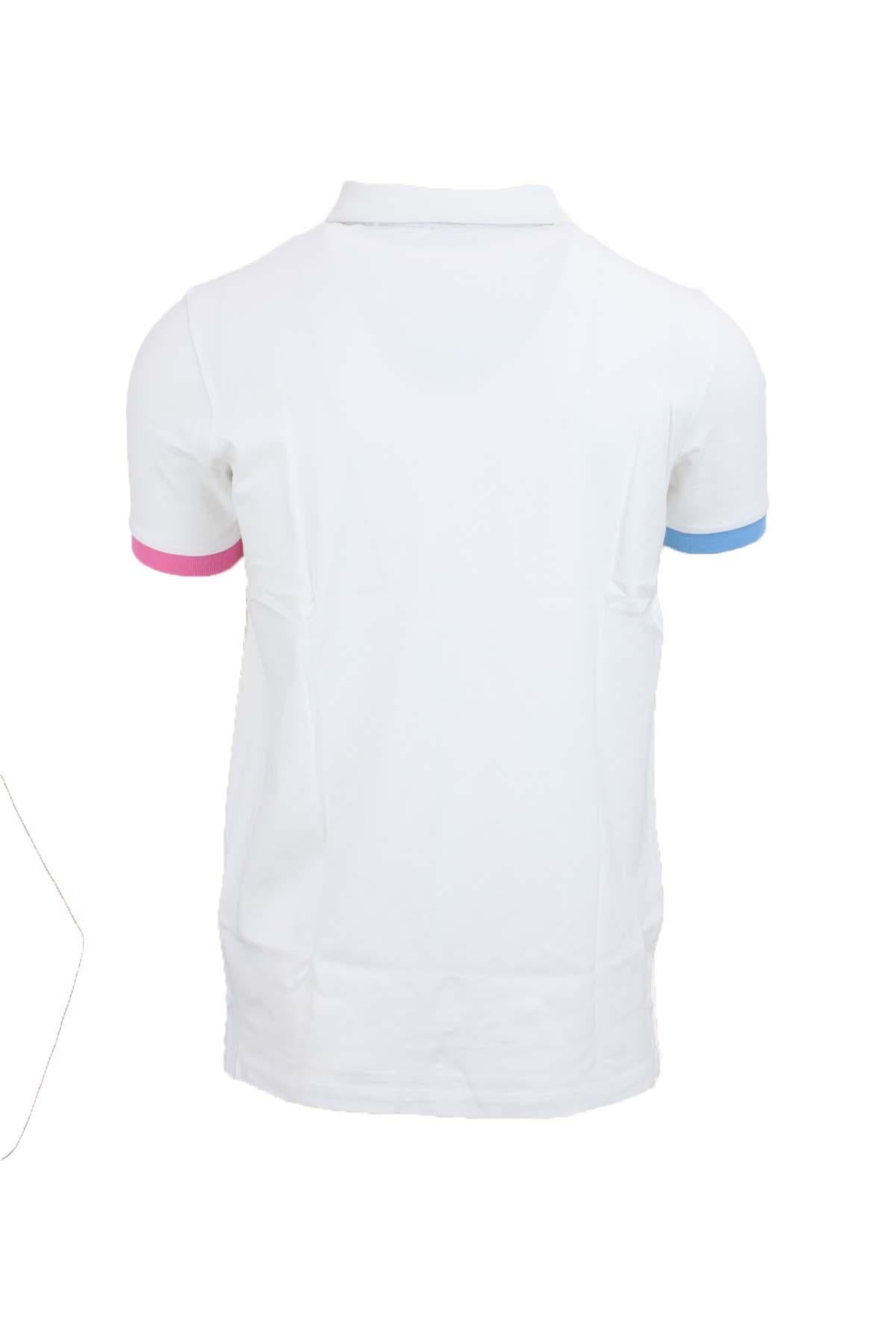 Polo mezza manica con profili in colorati 