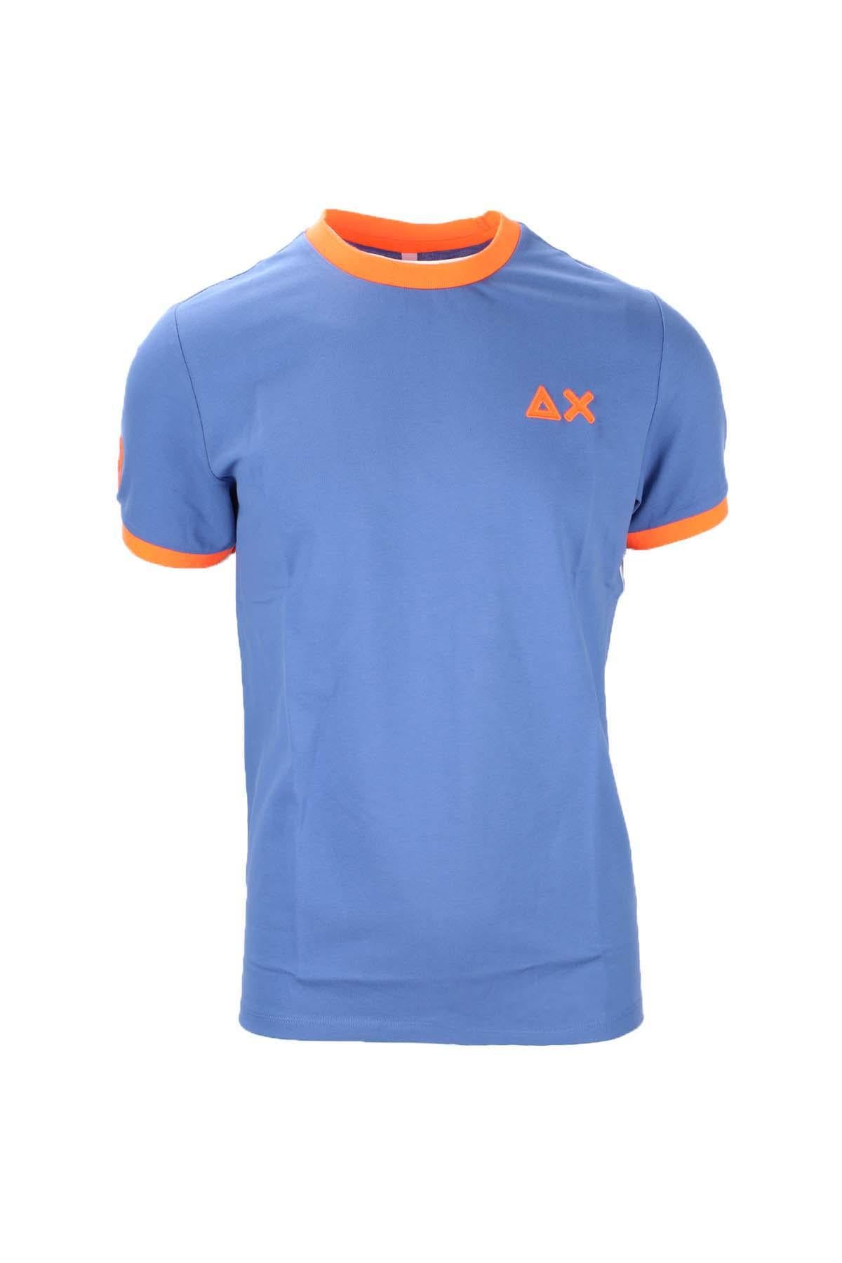 T-shirt mezza manica in cotone piquet dettagli fluo 