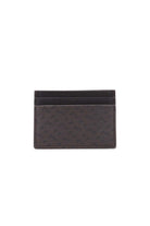 Porta carte di credito in pelle con monogramma Boss 
