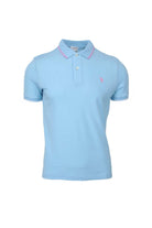 Polo mezza manica con profili in contrasto 