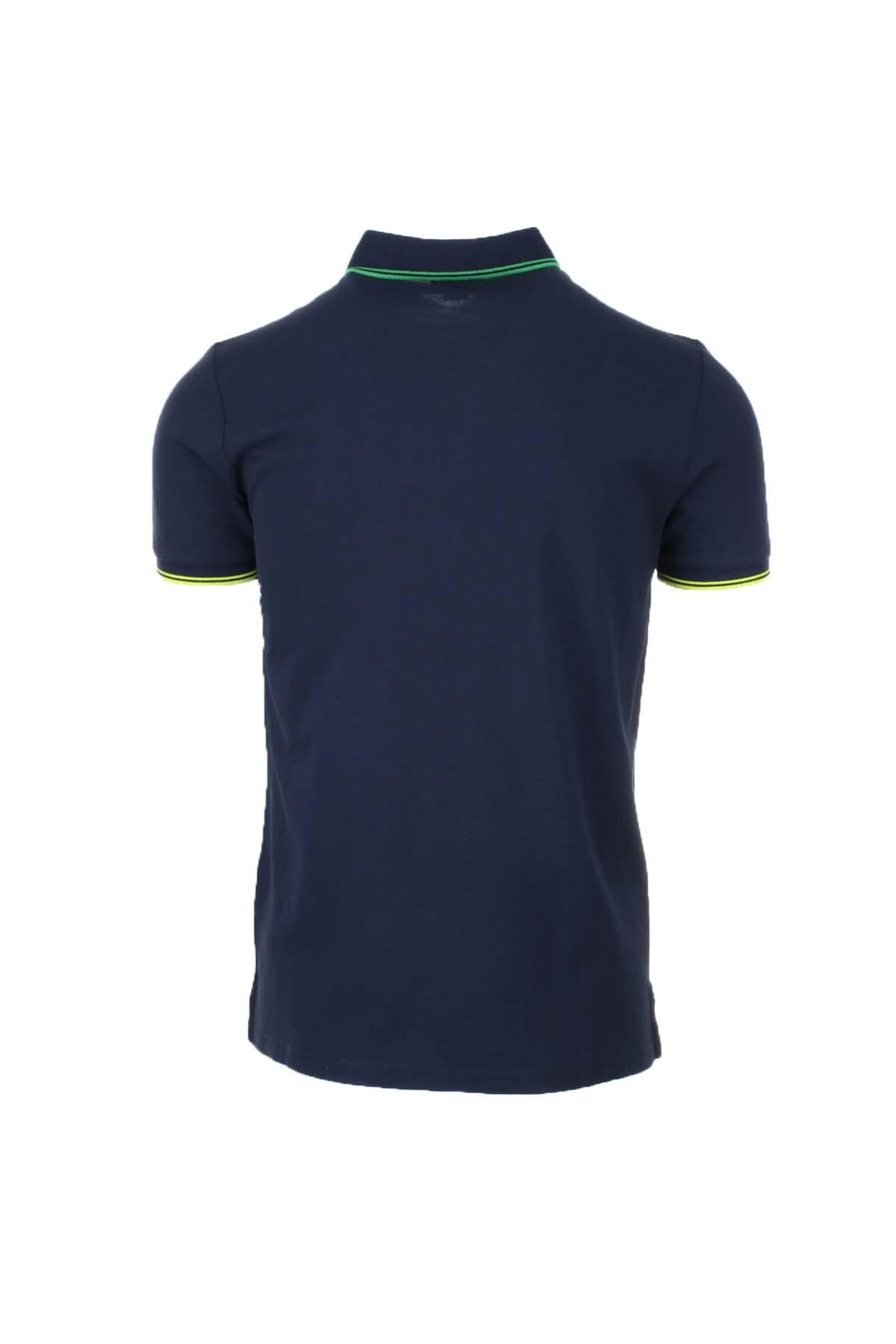 Polo mezza manica con profili in contrasto 